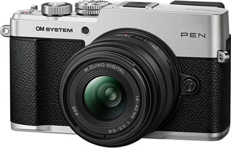 OM SYSTEM PEN stříbrný + 14-42 mm III černý
