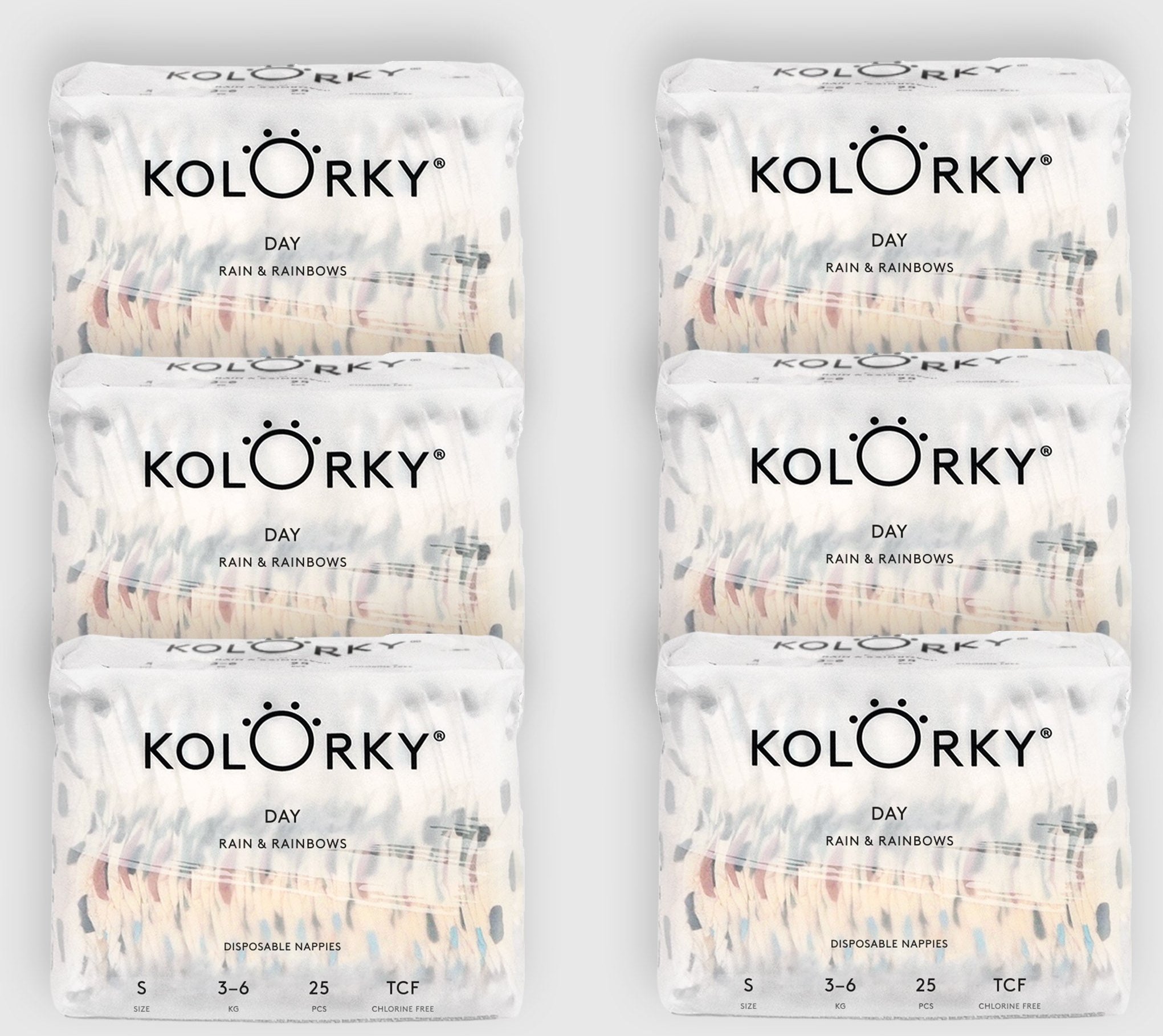 DAY Déšť a Duhy S (3–6 kg | 25 ks) / Výhodné balení (6 ks)