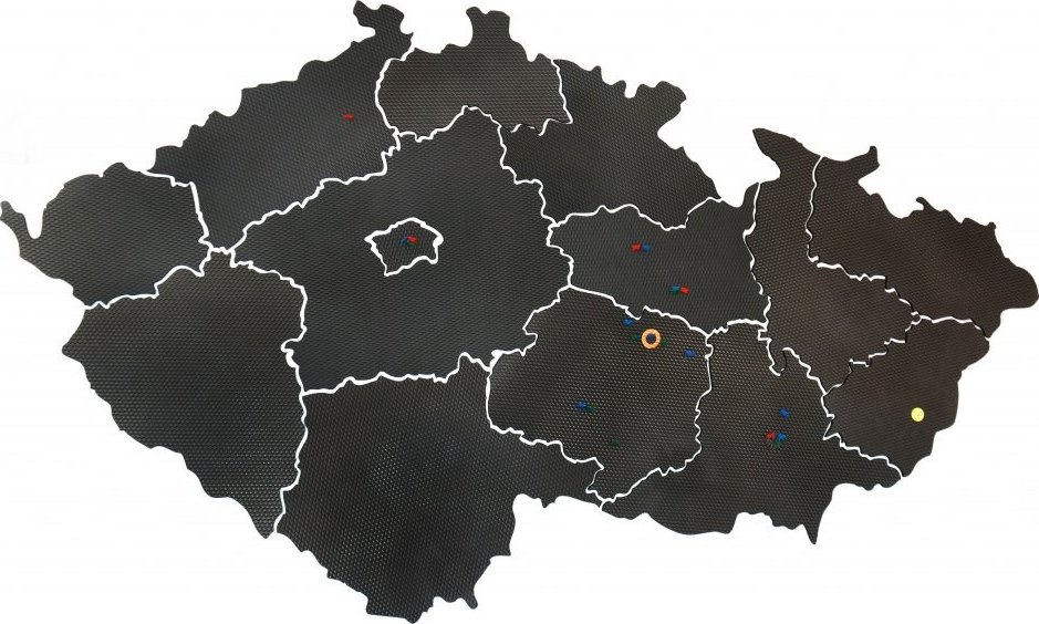 Pěnová nástěnná mapa České republiky