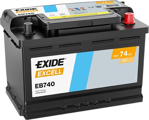 Exide Excell 12V 74Ah 680A EB740