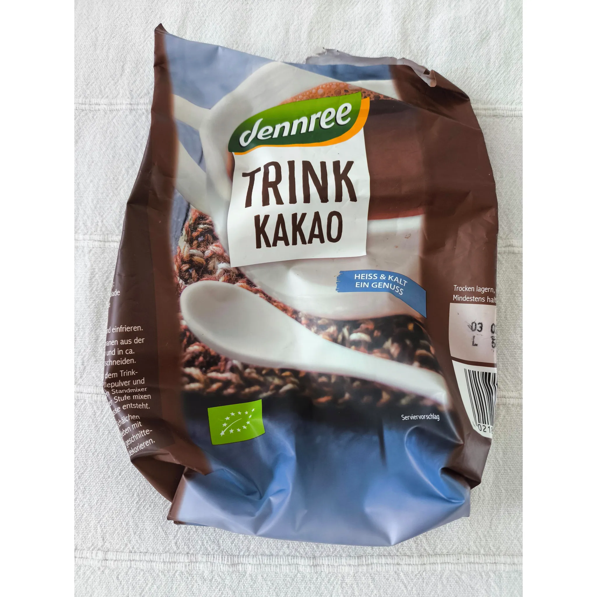 Fotografie 2 -  Dennree Instantní kakaový nápoj BIO 400 g