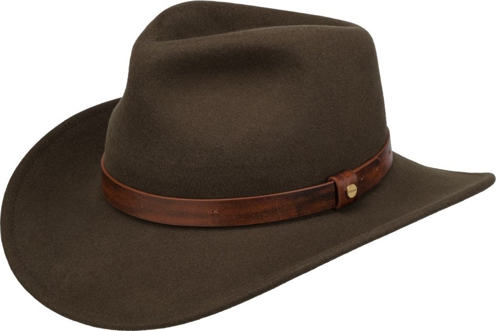 Klobouk Western Woolfelt Stetson Dark Olive - L (59 cm)