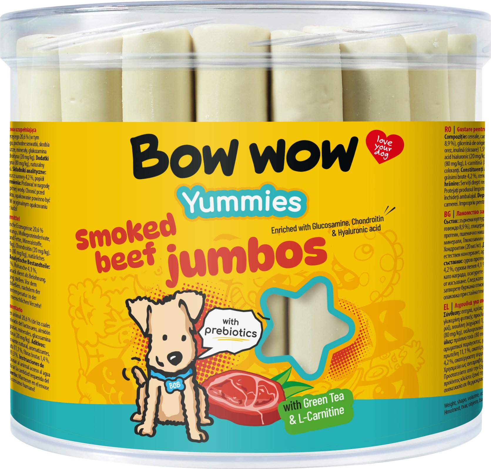 Bow wow Morkové Trubičky Uzené maso 35ks
