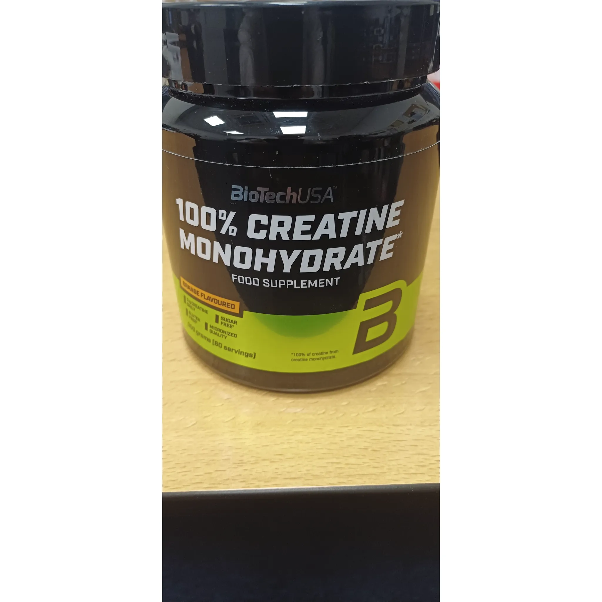 Fotografie 2 - Kreatin BioTechUSA 100% Creatine Monohydrate 300 g broskvový ledový čaj