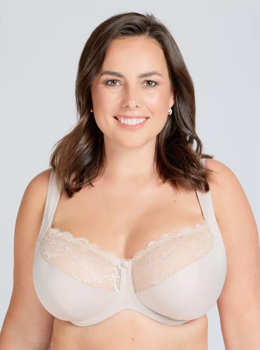 Triola Comfy-Fit nevyztužená podprsenka s flexi kosticemi - béžová 21777 - cappuccino barva cappuccino košíček H obvod 85