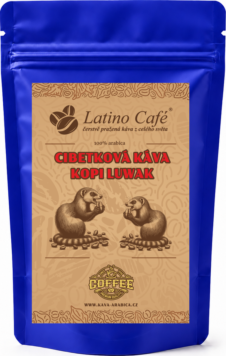 Cibetková káva Kopi Luwak Latino Café zrnková 50 g