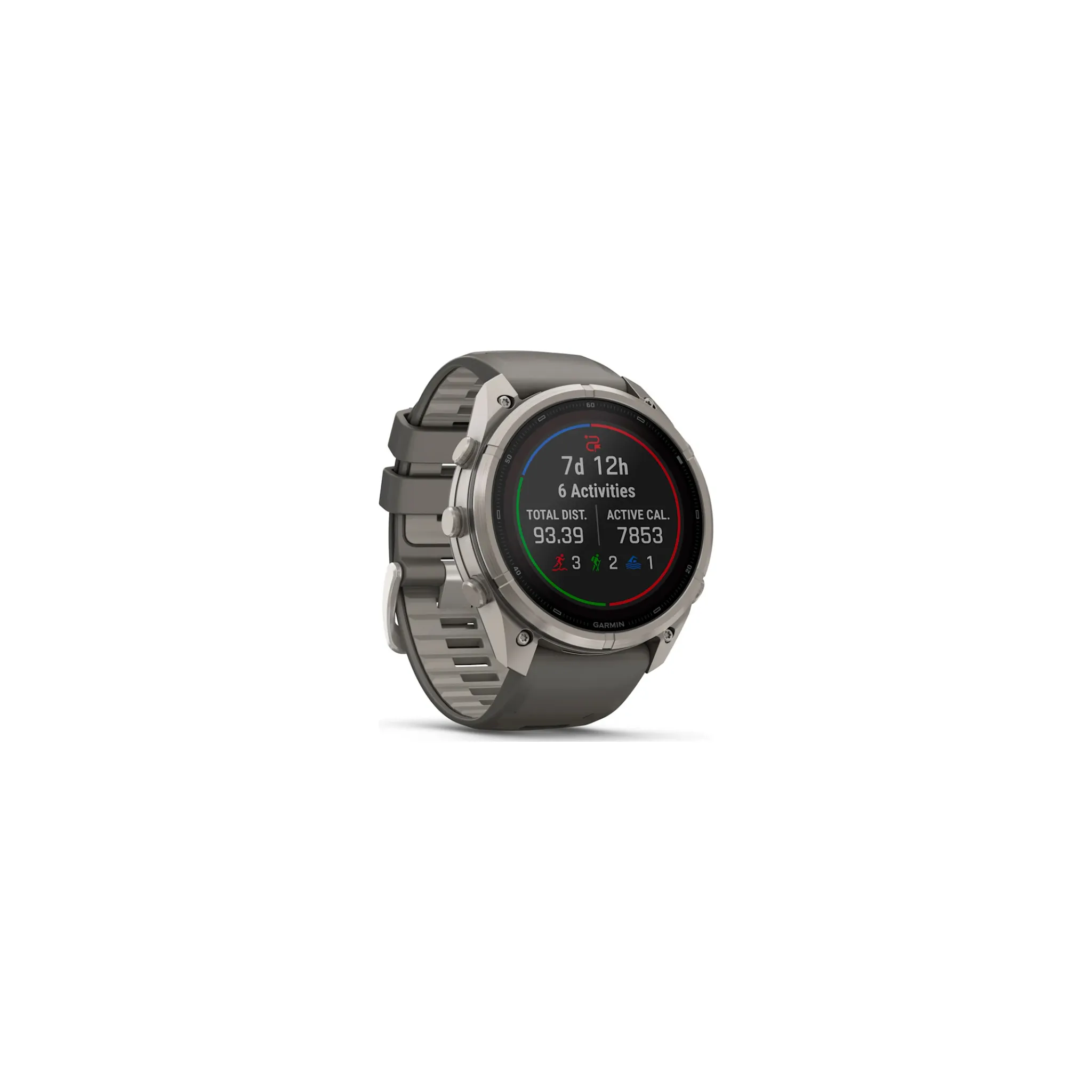 Fotografie 2 - Chytré hodinky Garmin fēnix 9 Pro 51 mm inReach Titanium Pebble Gray/Silver Gray