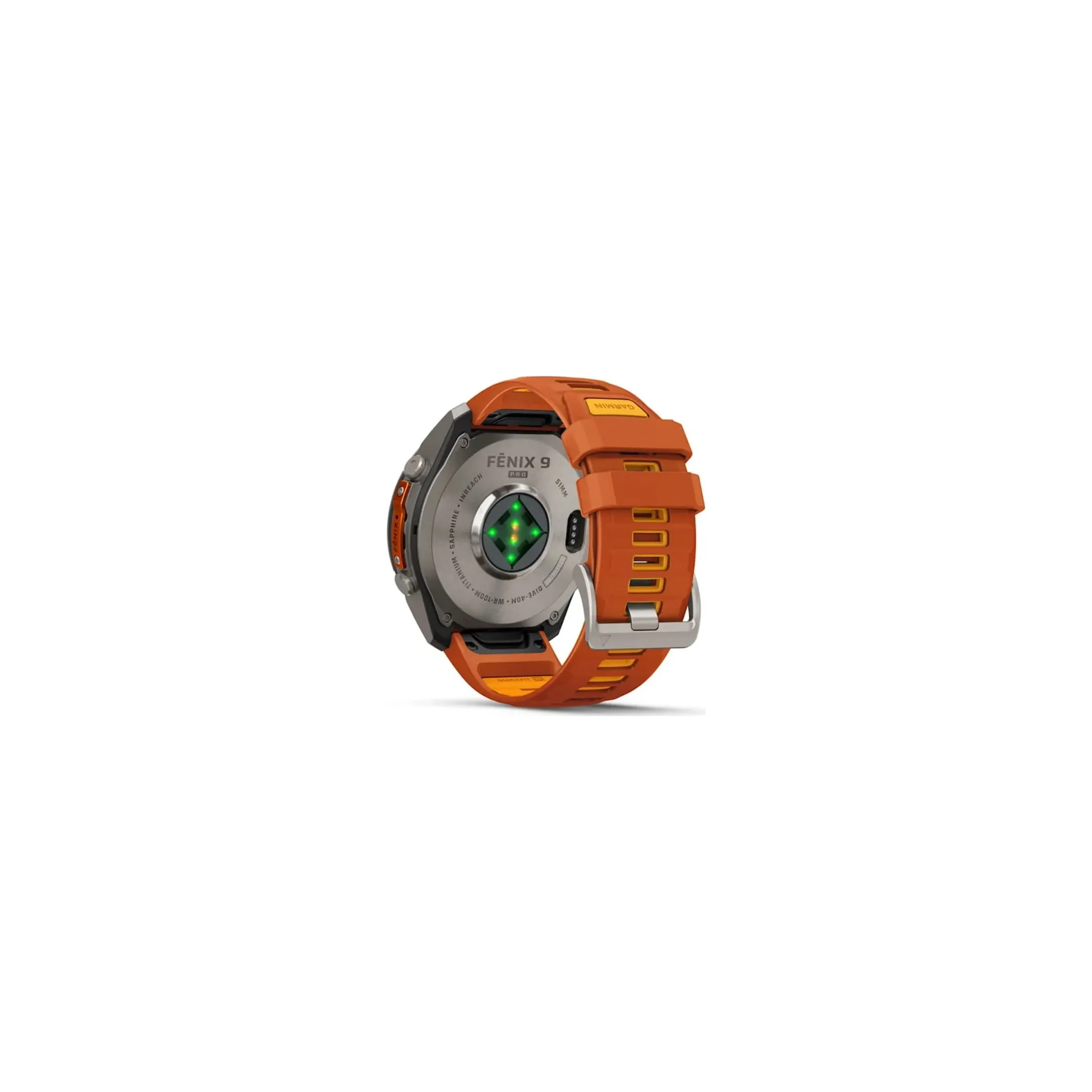 Fotografie 2 - Chytré hodinky Garmin fēnix 9 Pro 51 mm inReach Titanium Autumn Orange/Spark