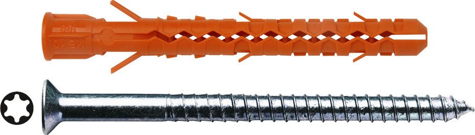 MB-ST 10 x 240 vrut T40- konstrukční do duté cihly - hmoždinka nylonová mungo