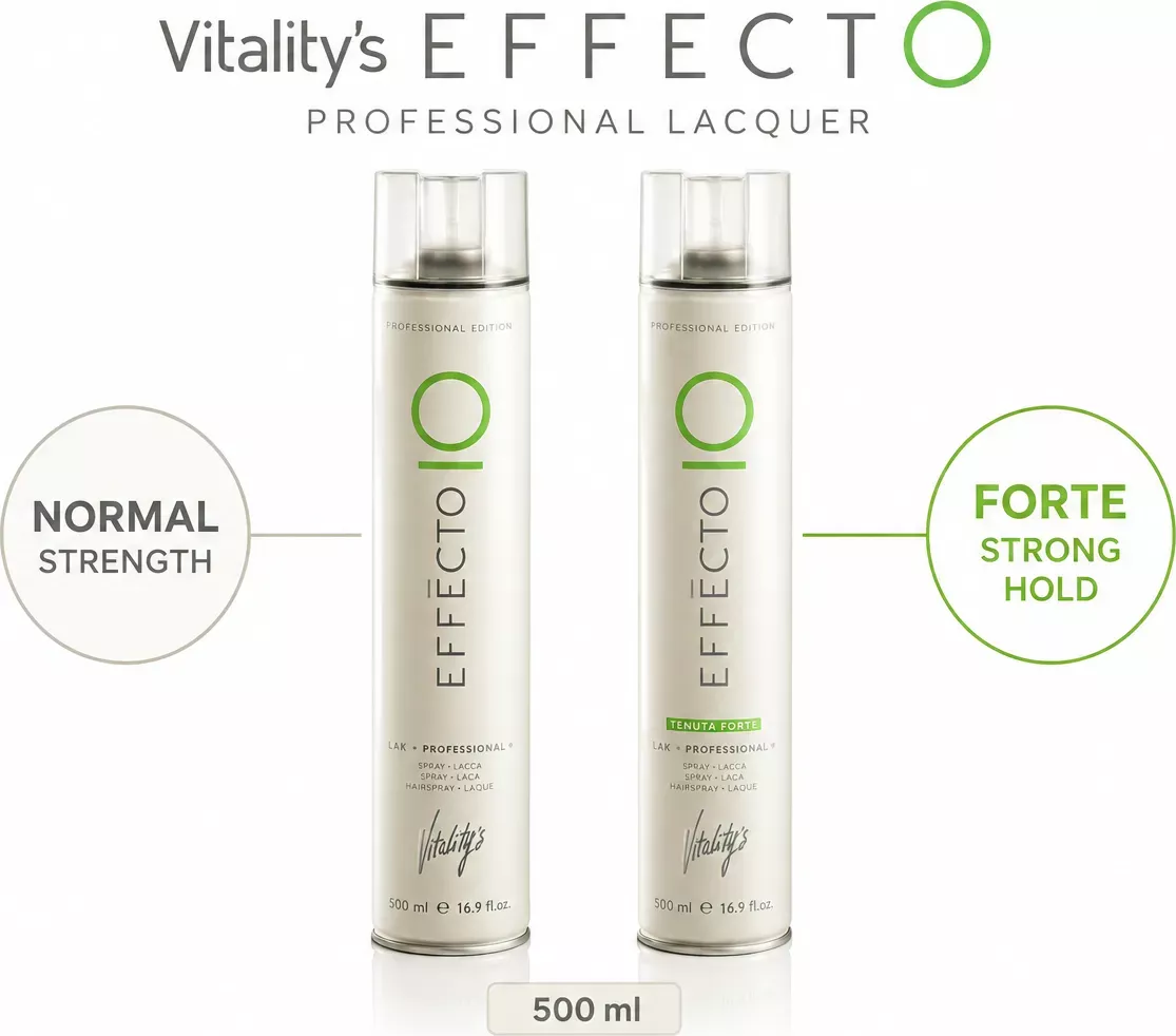 Vitalitys's Effecto Professional Lacquer Strong Lak na vlasy 500 ml - Silná fixace