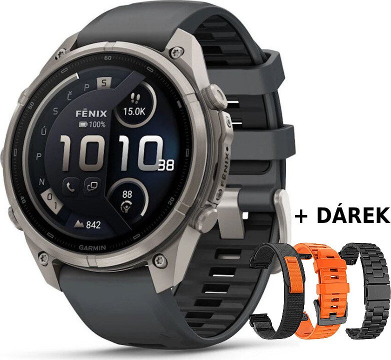 Garmin Fenix 9 Pro AMOLED 47mm, inReach, Titanium Graphite/Black