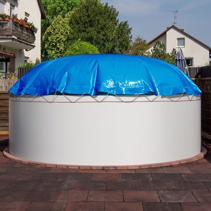 Nafukovací zimní plachta na bazén POOLSANA AIR PROTECT modrá, kruh 3,60 m