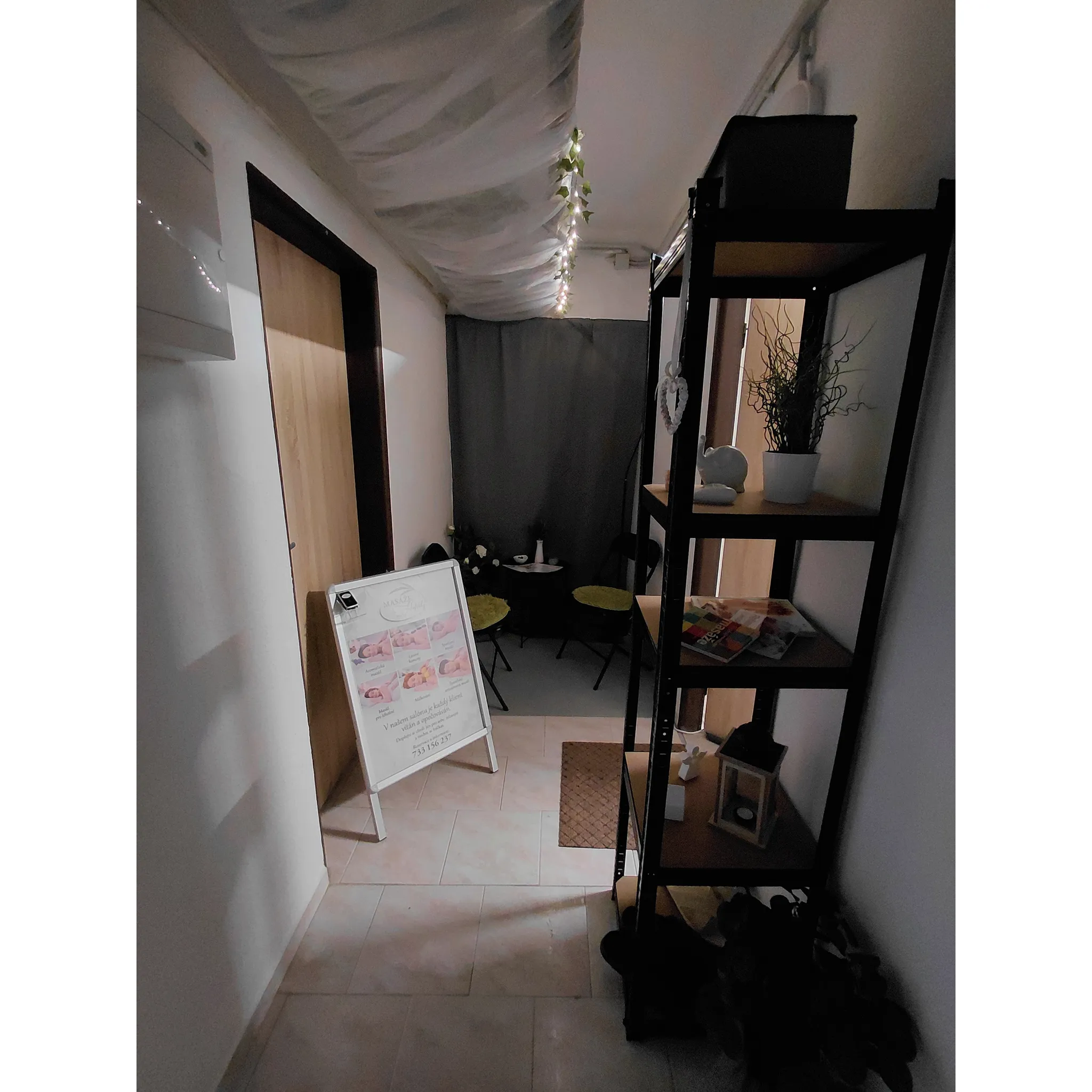 Fotografie 3 - Dílenský regál Policový lakovaný regál černý 180 x 40 x 40 cm 5 polic