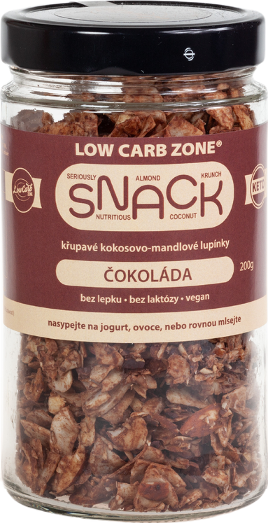 Low Carb Zone CZ Kokosovo - mandlové lupínky Čokoládové 200g