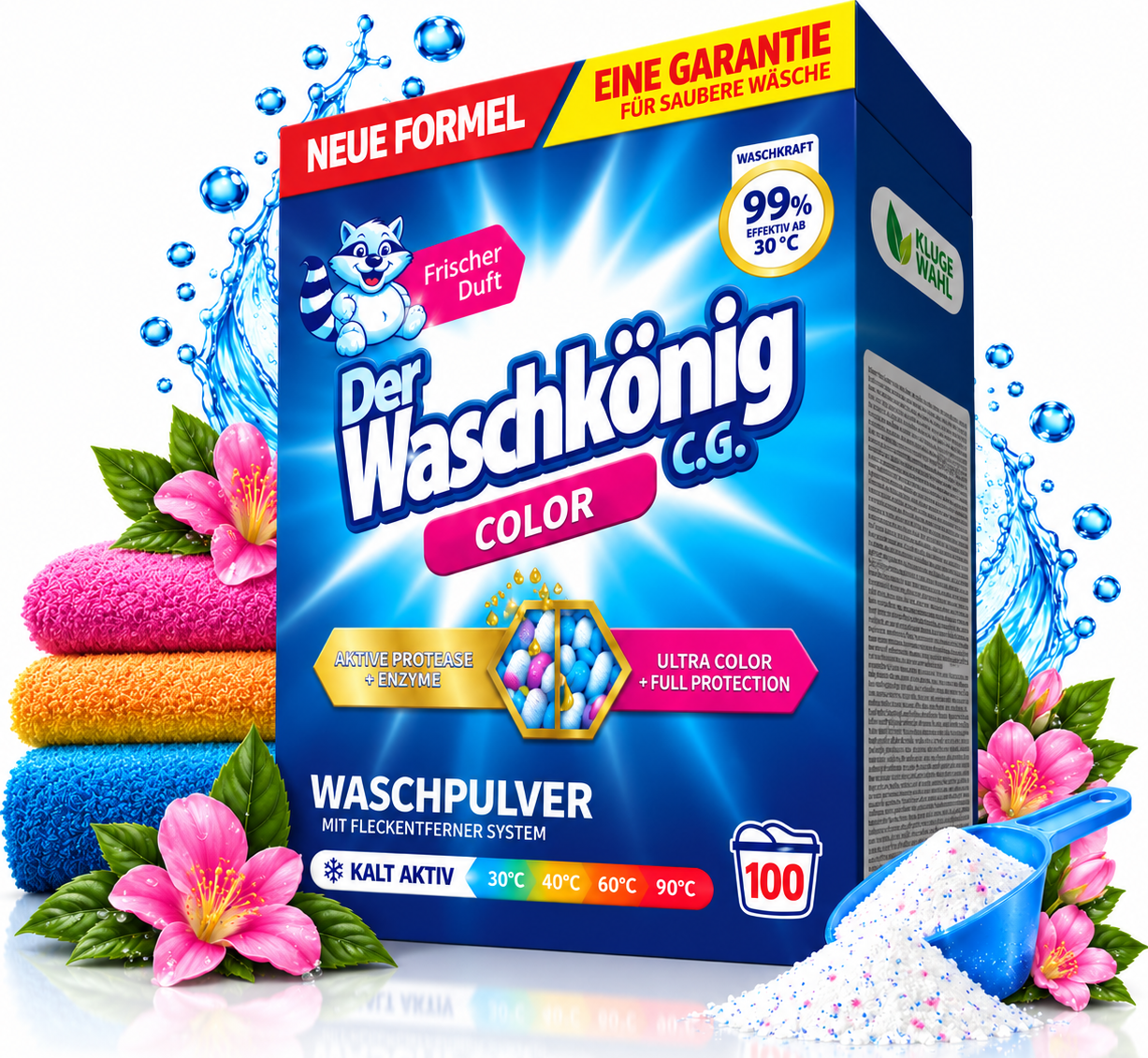 Waschkönig Color Prášek na praní XXL 100 Pracích cyklů