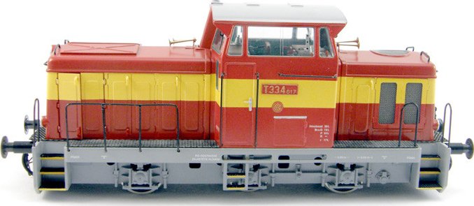 0 - motorová lokomotiva T334.0 -Rosnička- červená ČSD digi+zvuk
