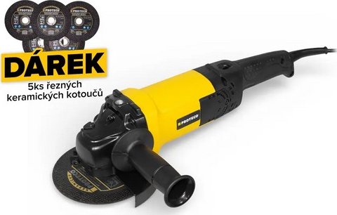 PROTECO Bruska úhlová 150mm, 1400W, 230V s regulací 51.01-UB-151-P (RP 6,10)