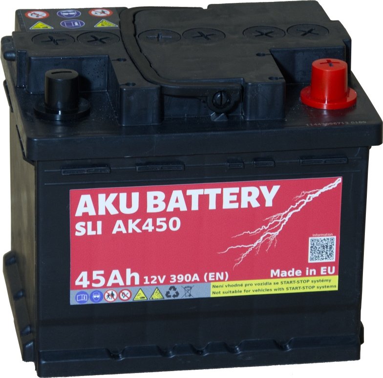 Autobaterie AKU SLI 12V 45Ah 390A AK450