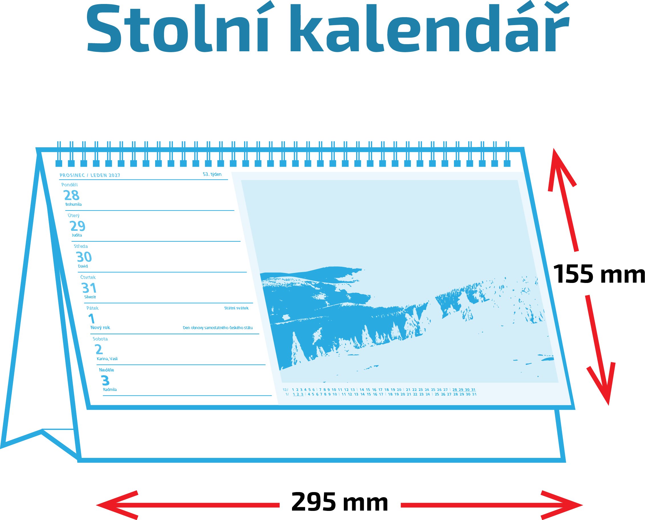 Stolní kalendář – s vlastními fotografiemi