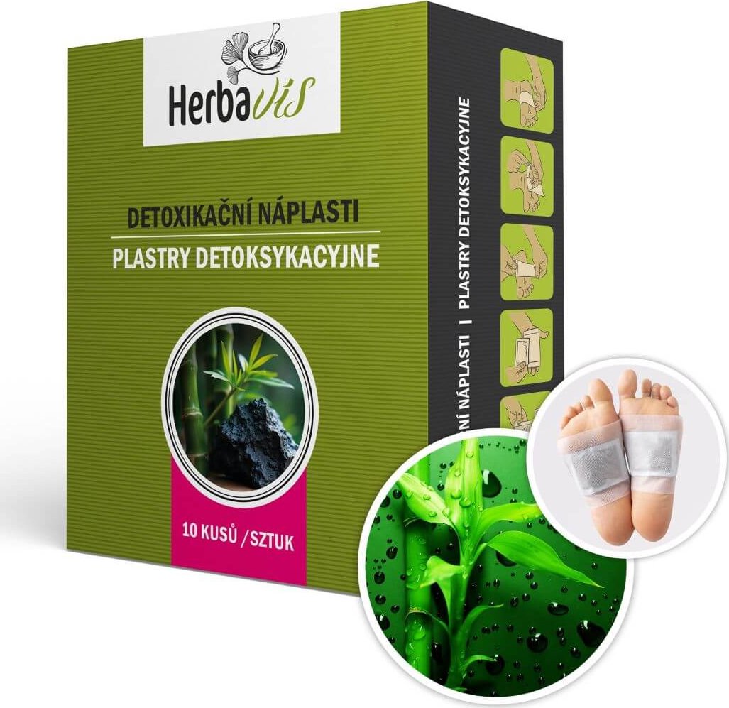 Herbavis Detoxikační Náplasti – Turmalín & Bambus, 10 ks