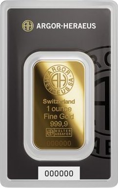 Investiční zlato - zlatý slitek 1 Oz Argor Heraeus SA