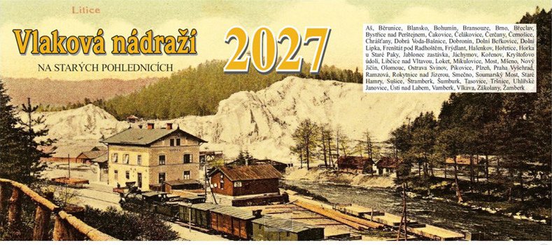 Stolní kalendář - Vlaková nádraží 2027