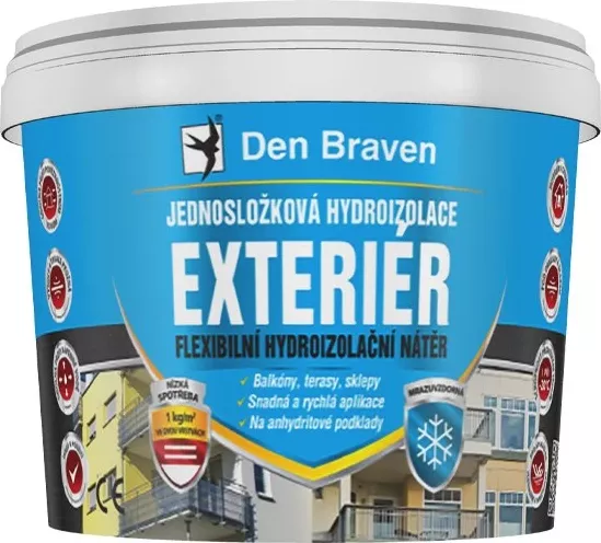 Jednosložková hydroizolace EXTERIÉR 5 kg kbelík modrá