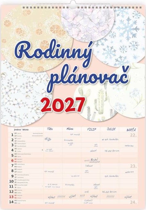 Nástěnný kalendář Rodinny plánovač