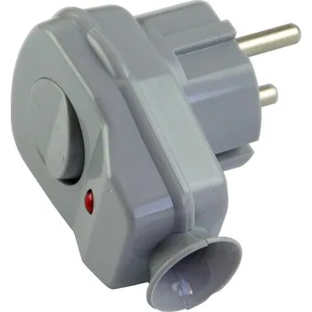 Elektrická zásuvka Regulus VSV-S Vidlice s vypínačem stříbrná 11840