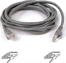 Síťový kabel BELKIN Belkin kabel PATCH UTP CAT5e 10m šedý Snagless