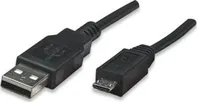 Manhattan Hi-Speed USB 2.0 kabel A-Micro B M/M 1m, černý