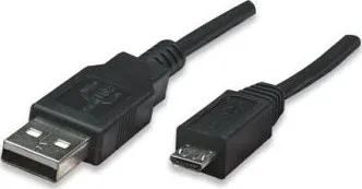 Datový kabel Manhattan Hi-Speed USB 2.0 kabel A-Micro B M/M 1m, černý