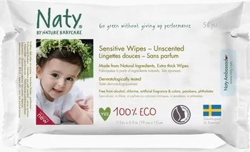 Hygienický ubrousek ECO vlhčené ubrousky Naty Nature Babycare bez vůně - pro citlivou pokožku (56 ks