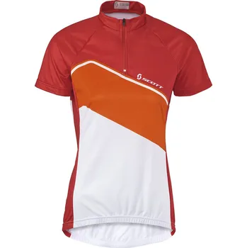 cyklistický dres Scott Womens Classic 10 Shirt červený/oranžový