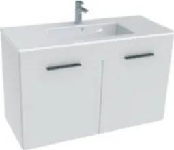 Koupelnový nábytek Cube skříňka s 2 dveřmi s umyvadlem 100 cm bílá, 4.5365.1.176.300.1