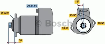 Startér Startér Bosch (0 001 417 001) MERCEDES-BENZ