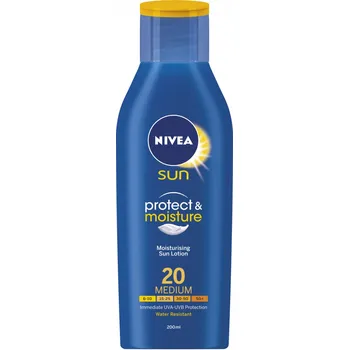 Přípravek na opalování Nivea Sun Protect & Moisture Hydratační mléko na opalování SPF 20 200 ml