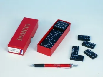 Domino Domino společenská hra dřevo 28ks v krabičce 15,5x3,5x5cm 