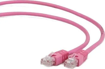 Síťový kabel Gembird Patch kabel RJ45, cat. 5e, UTP, 2m, růžový