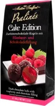 Bonboniéra Pralinky z hořké čokolády s malinami `Cake Edition` 148g