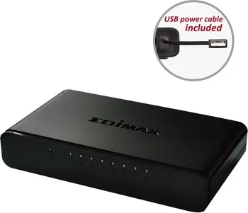 Switch Edimax 8 Port Fast Ethernet Switch, Desktop compact, 10/100Mbps, black