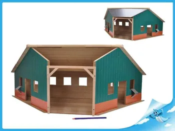 Dřevěná hračka Kids Globe Garáž dřevěná farma 1:16