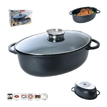 pekáč Orion aroma 2-dílný hliníkový pekáč se skleněným víkem