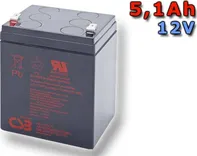 Baterie CSB HR1221W F2, 5,1Ah, 12V