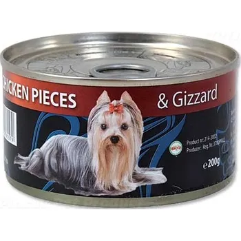 Krmivo pro psa Ontario konzerva Chicken Pieces/Gizzard 200 g