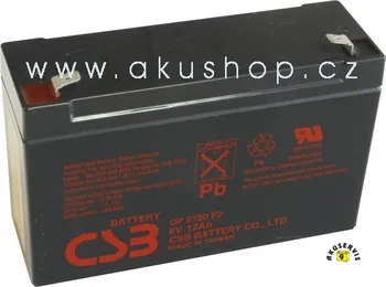 Záložní baterie Baterie CSB GP6120 F2, 12Ah, 6V