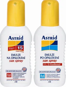 Přípravek na opalování Astrid Sun Spray na opalování SPF 15 200 ml + Astrid Sun Spray po opalování 200 ml