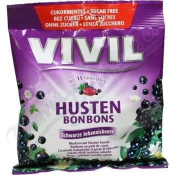 Bonbon VIVIL Černý rybíz + 11 bylin bez cukru 60 g