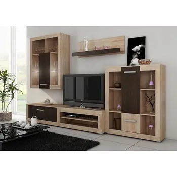 Obývací stěna Meblocross Viky dub sonoma/dub tmavý