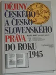 Dějiny českého a československého práva…